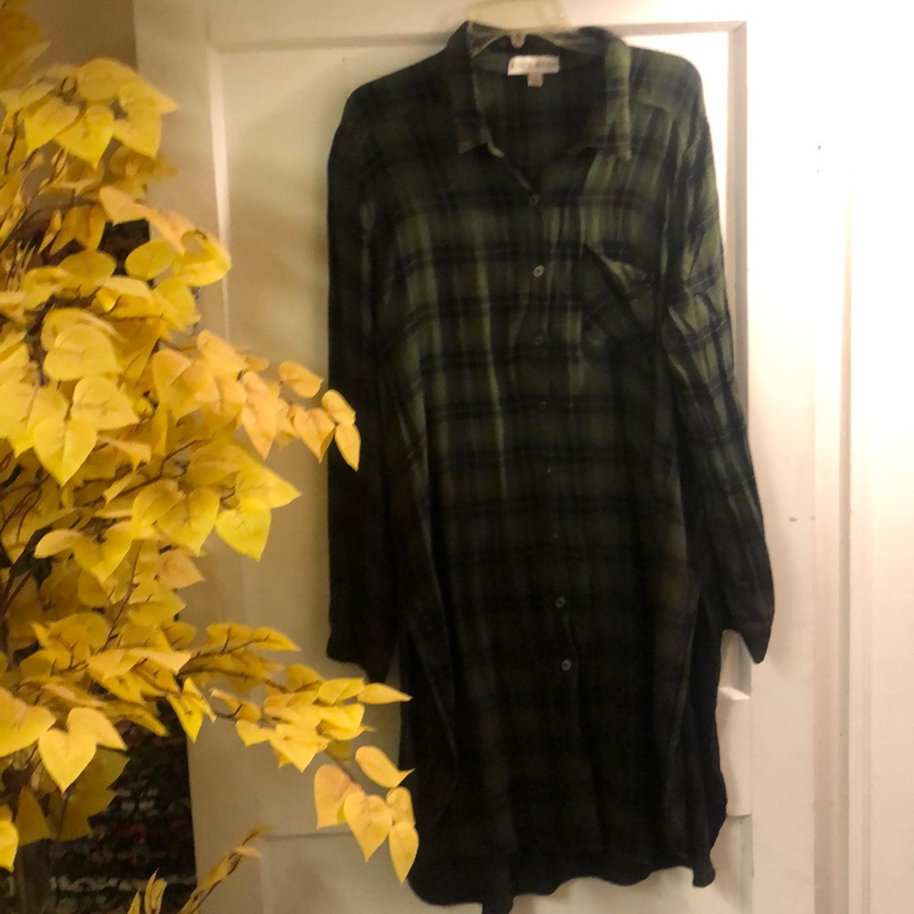 Green Plaid Duster